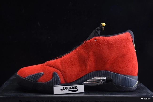 Cheap TBkick Jordan 14 654459-670 Retro Air Red Challenge 0813